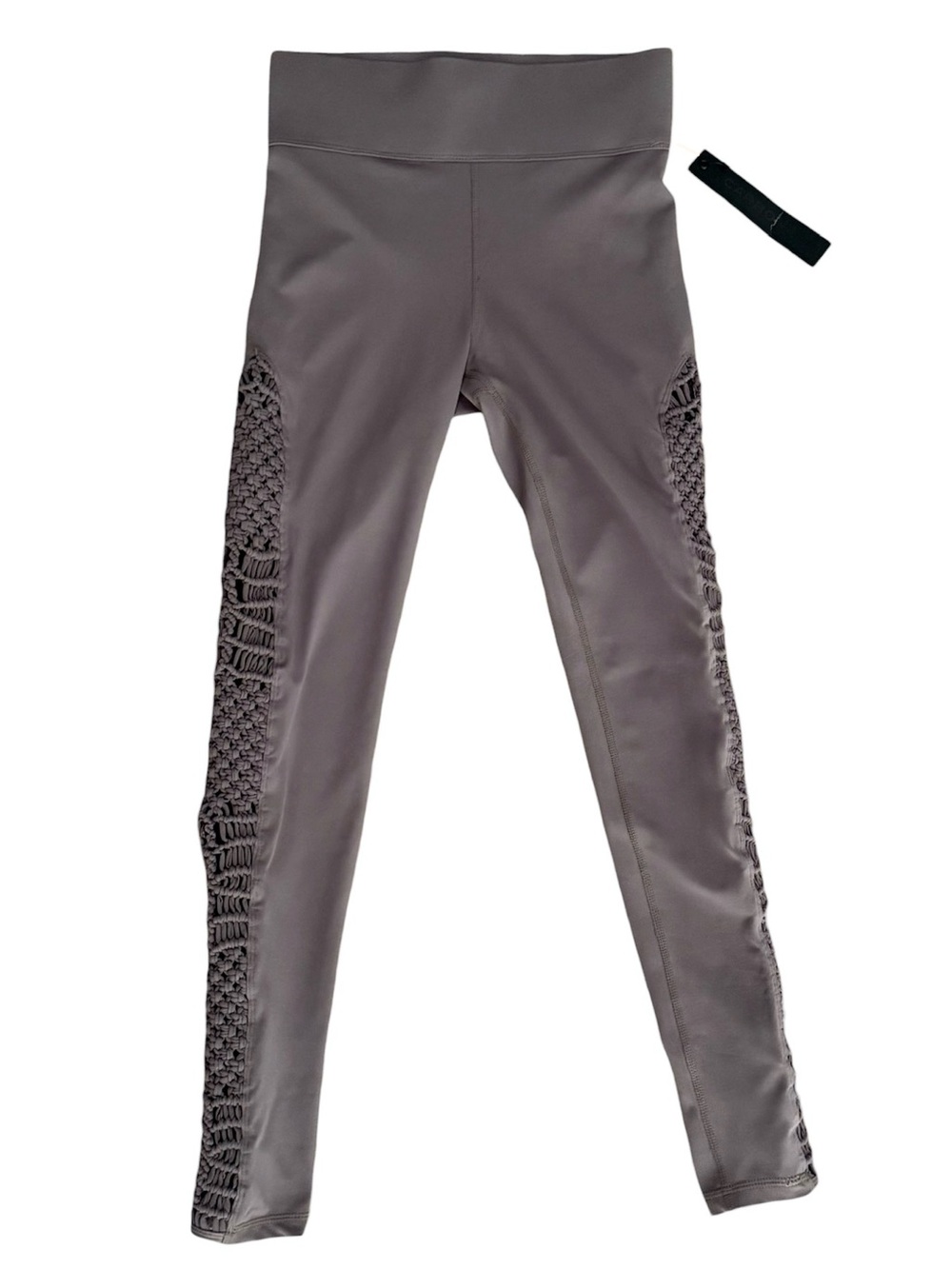 Carbon38 Dark Taupe Mushroom Tanjung Sayang Macrame Skinny Ankle Leggings Small